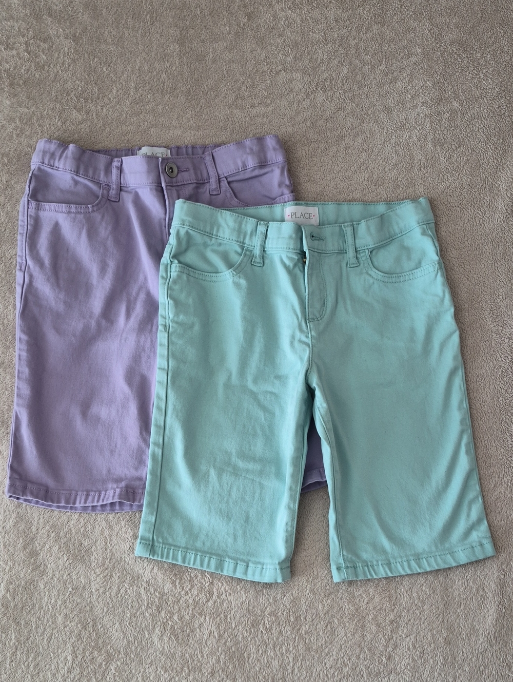 The Children's Place Pastel Mint and Lavender Girls' Bermuda Shorts